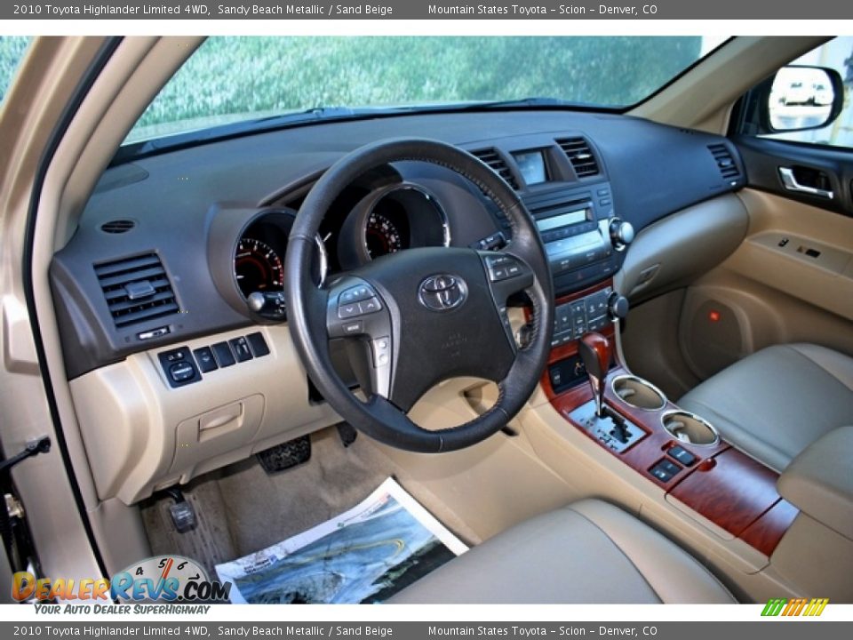 2010 Toyota Highlander Limited 4WD Sandy Beach Metallic / Sand Beige Photo #9