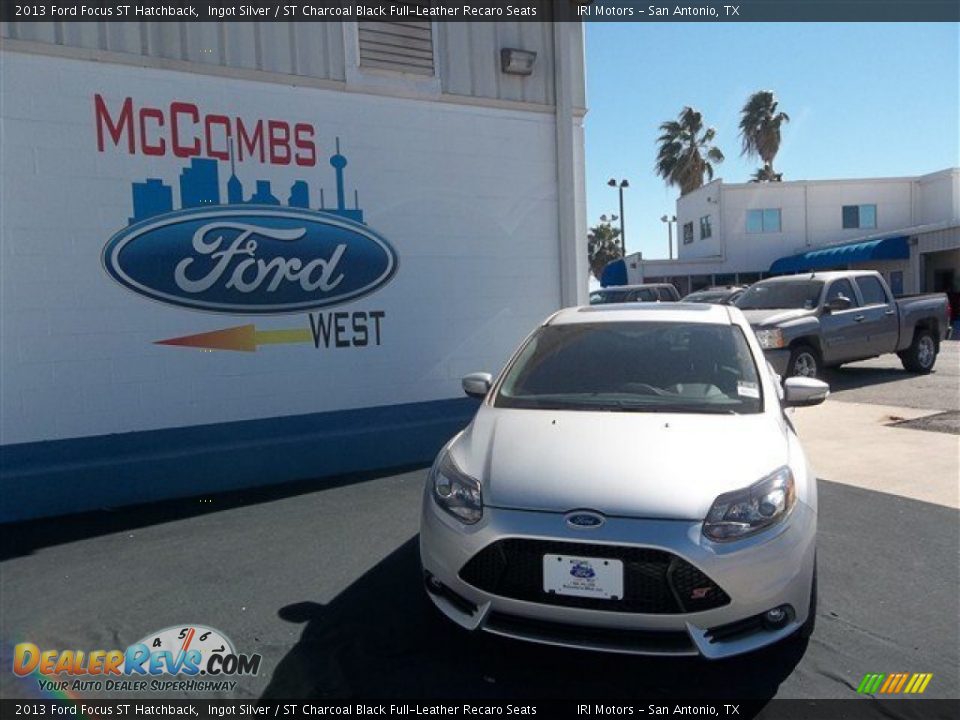 2013 Ford Focus ST Hatchback Ingot Silver / ST Charcoal Black Full-Leather Recaro Seats Photo #1