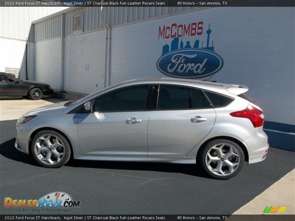 2013 Ford Focus ST Hatchback Ingot Silver / ST Charcoal Black Full-Leather Recaro Seats Photo #3