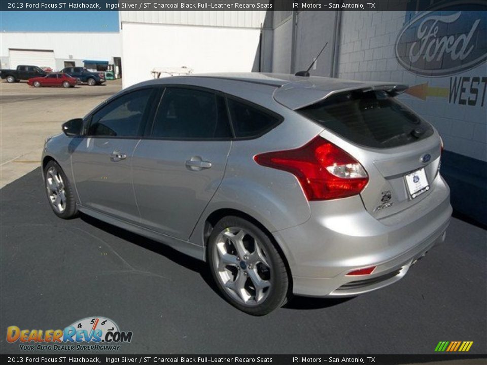 2013 Ford Focus ST Hatchback Ingot Silver / ST Charcoal Black Full-Leather Recaro Seats Photo #4