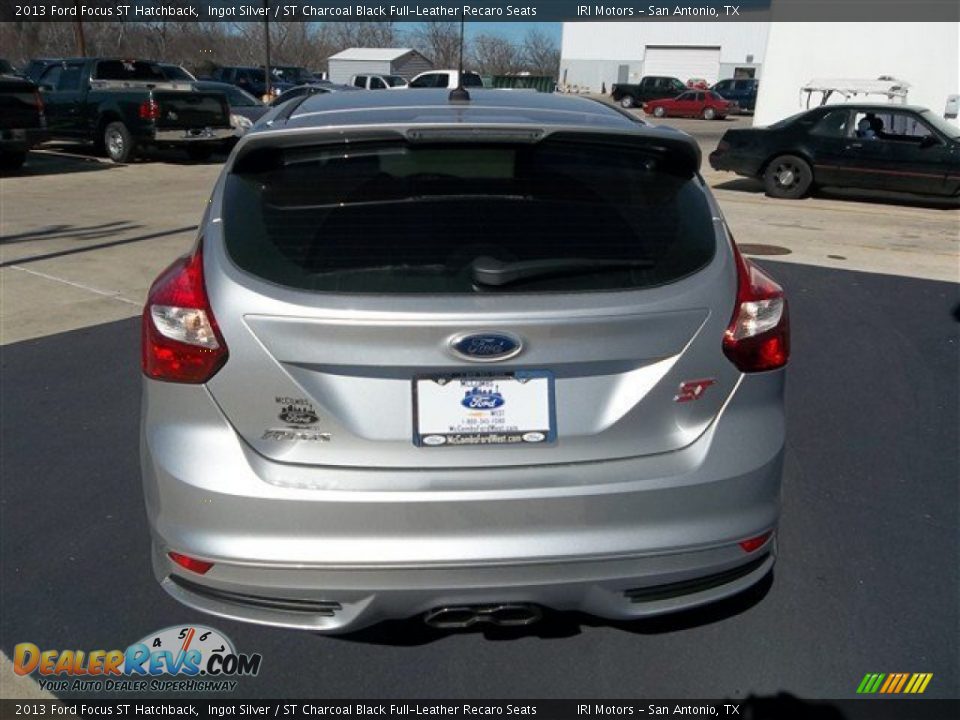 2013 Ford Focus ST Hatchback Ingot Silver / ST Charcoal Black Full-Leather Recaro Seats Photo #5