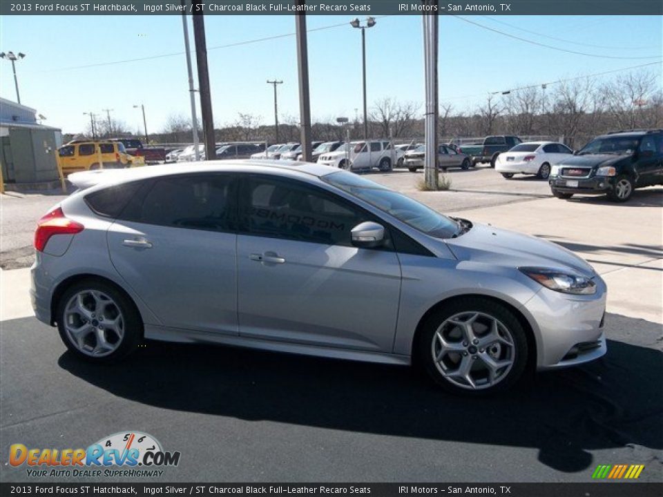 2013 Ford Focus ST Hatchback Ingot Silver / ST Charcoal Black Full-Leather Recaro Seats Photo #10