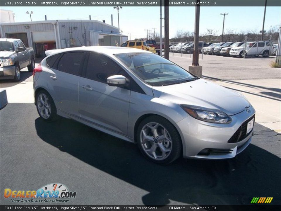 2013 Ford Focus ST Hatchback Ingot Silver / ST Charcoal Black Full-Leather Recaro Seats Photo #11