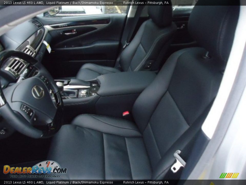 Black/Shimamoku Espresso Interior - 2013 Lexus LS 460 L AWD Photo #4