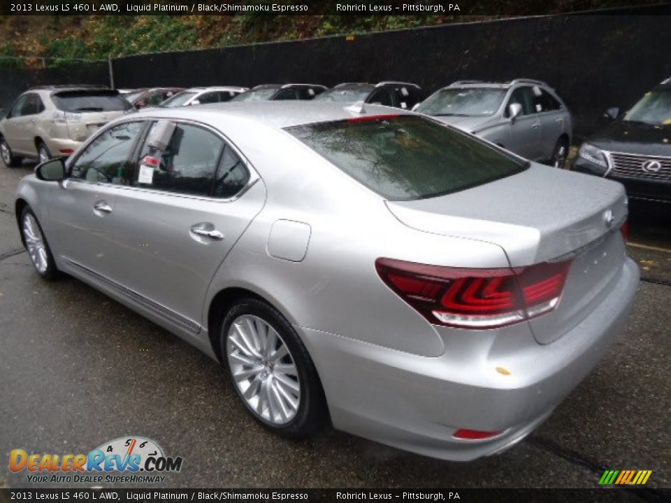 2013 Lexus LS 460 L AWD Liquid Platinum / Black/Shimamoku Espresso Photo #7
