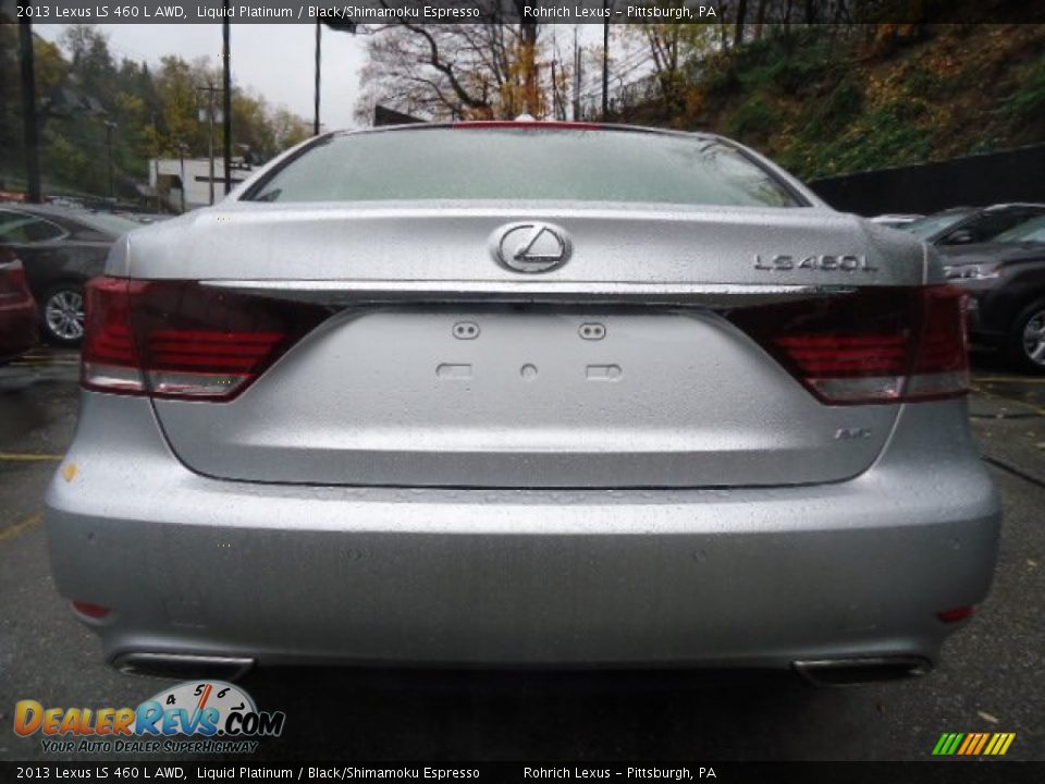 2013 Lexus LS 460 L AWD Liquid Platinum / Black/Shimamoku Espresso Photo #8