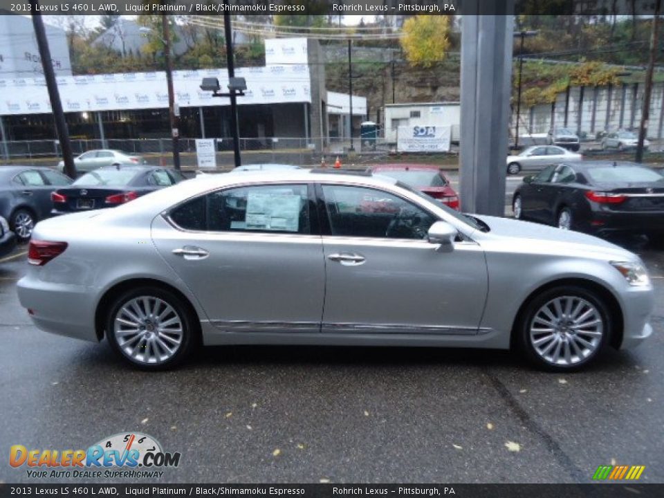 2013 Lexus LS 460 L AWD Liquid Platinum / Black/Shimamoku Espresso Photo #10