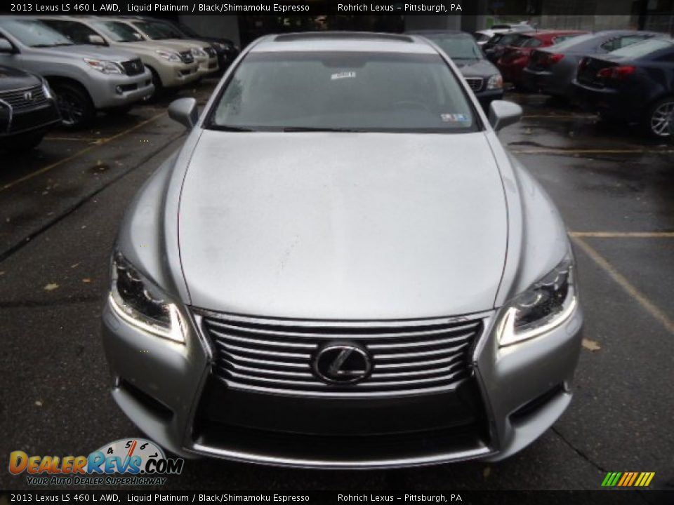 2013 Lexus LS 460 L AWD Liquid Platinum / Black/Shimamoku Espresso Photo #11