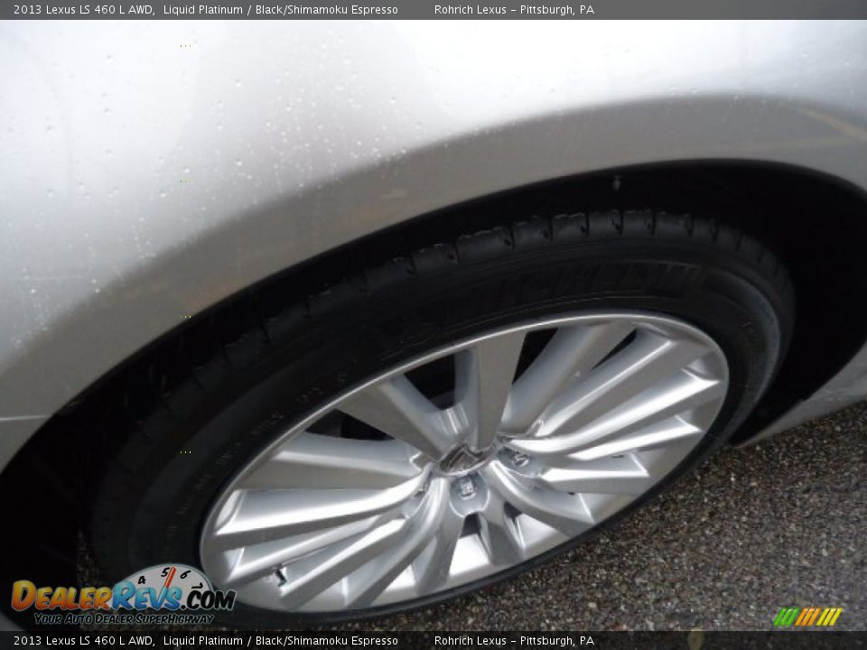 2013 Lexus LS 460 L AWD Liquid Platinum / Black/Shimamoku Espresso Photo #12