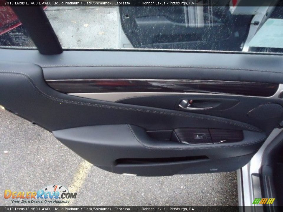 2013 Lexus LS 460 L AWD Liquid Platinum / Black/Shimamoku Espresso Photo #13