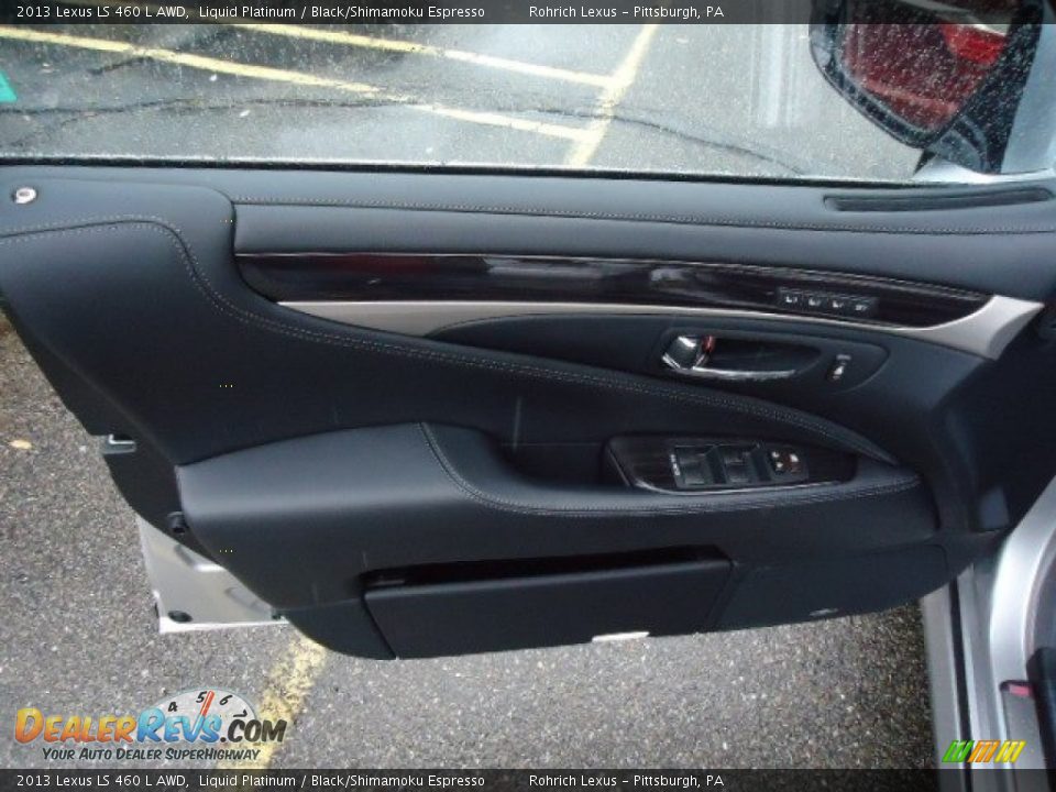 2013 Lexus LS 460 L AWD Liquid Platinum / Black/Shimamoku Espresso Photo #14