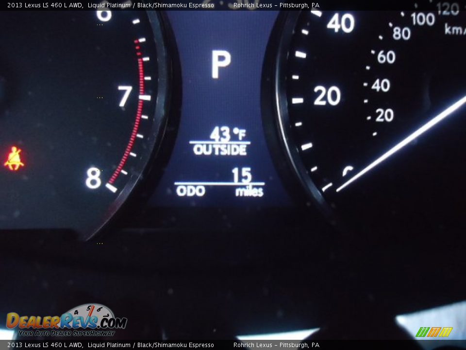 2013 Lexus LS 460 L AWD Liquid Platinum / Black/Shimamoku Espresso Photo #20