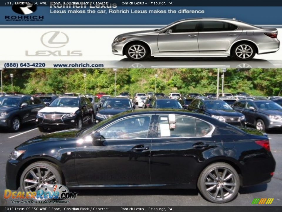 2013 Lexus GS 350 AWD F Sport Obsidian Black / Cabernet Photo #1