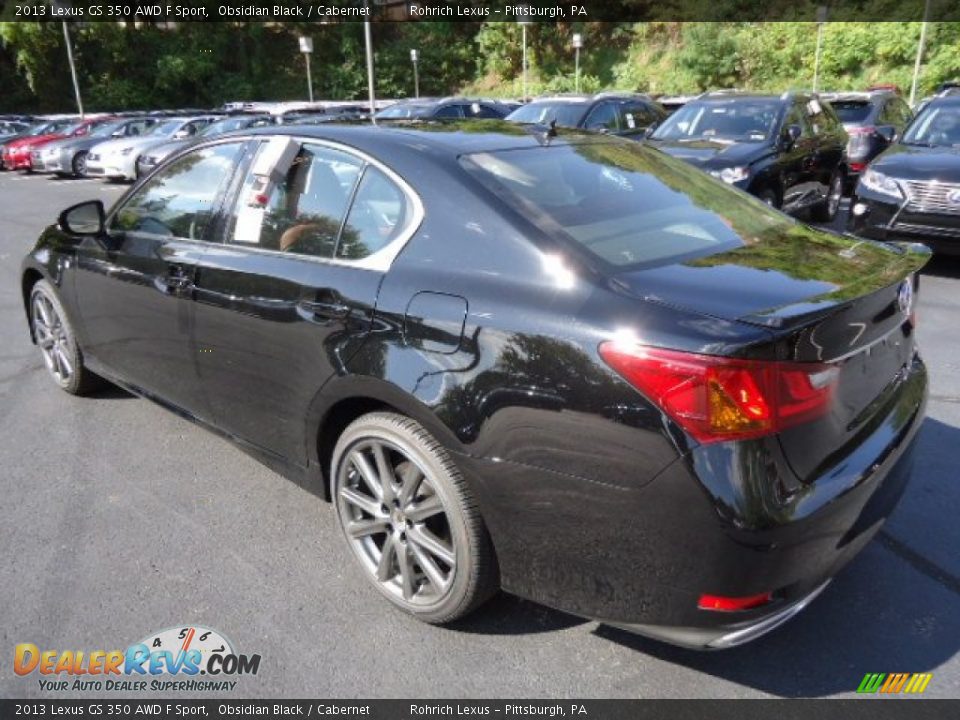 2013 Lexus GS 350 AWD F Sport Obsidian Black / Cabernet Photo #2