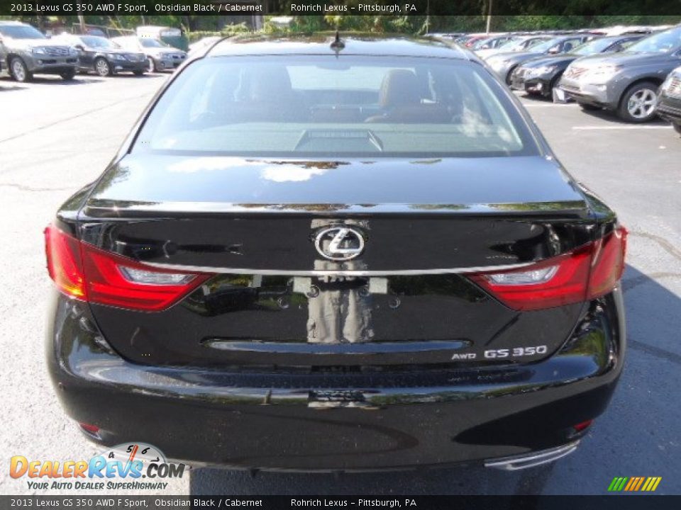 2013 Lexus GS 350 AWD F Sport Obsidian Black / Cabernet Photo #3