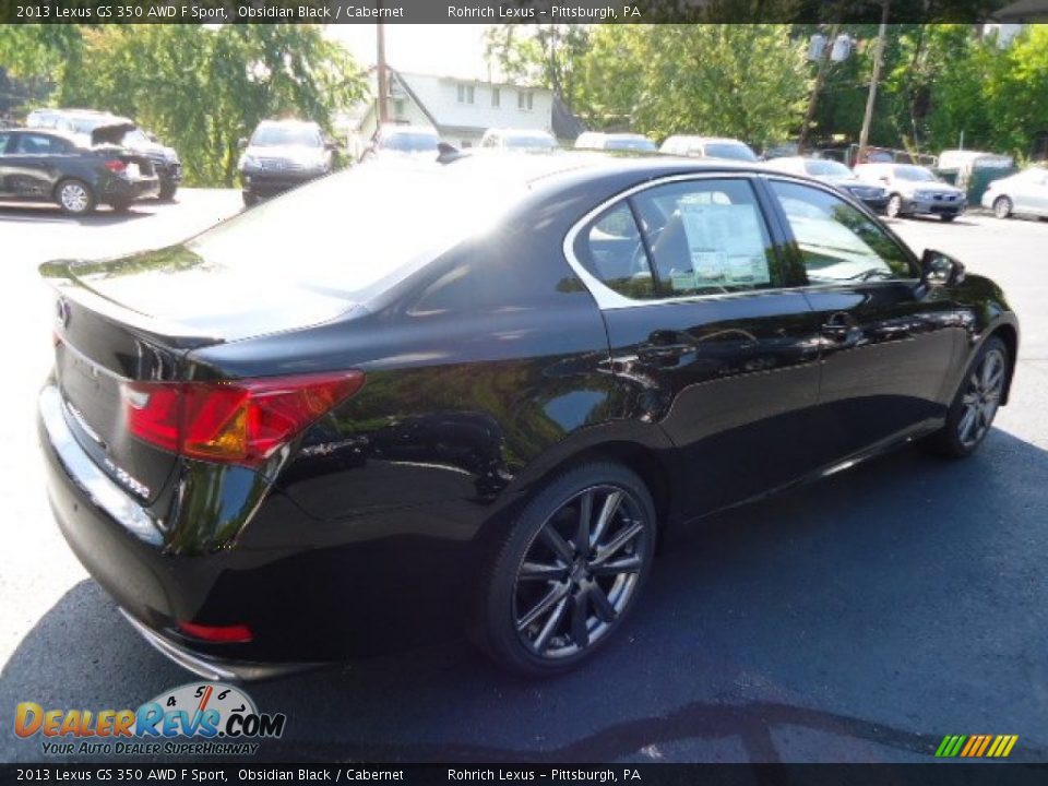 2013 Lexus GS 350 AWD F Sport Obsidian Black / Cabernet Photo #4