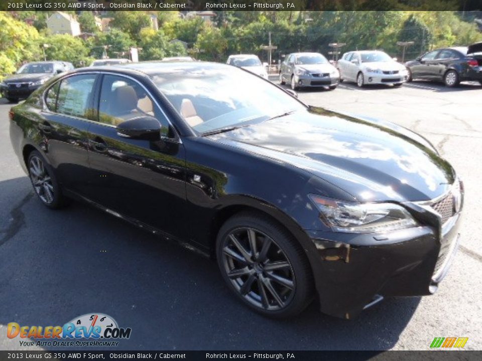 2013 Lexus GS 350 AWD F Sport Obsidian Black / Cabernet Photo #6