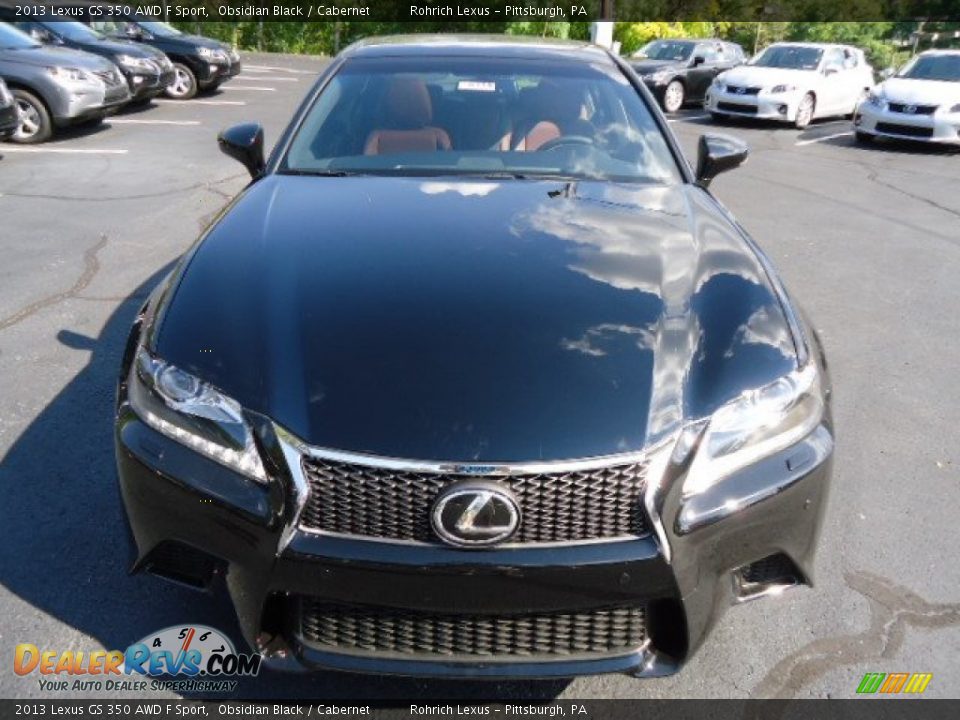 2013 Lexus GS 350 AWD F Sport Obsidian Black / Cabernet Photo #7