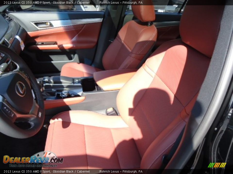 2013 Lexus GS 350 AWD F Sport Obsidian Black / Cabernet Photo #10
