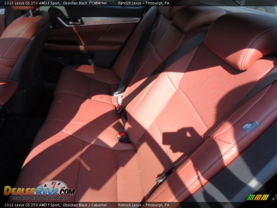 2013 Lexus GS 350 AWD F Sport Obsidian Black / Cabernet Photo #11