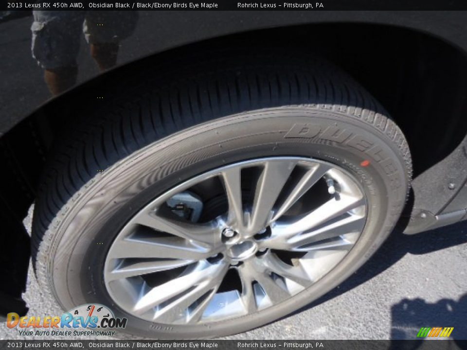 2013 Lexus RX 450h AWD Obsidian Black / Black/Ebony Birds Eye Maple Photo #9