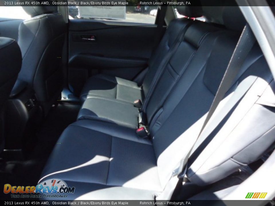 2013 Lexus RX 450h AWD Obsidian Black / Black/Ebony Birds Eye Maple Photo #11