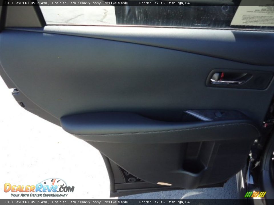 2013 Lexus RX 450h AWD Obsidian Black / Black/Ebony Birds Eye Maple Photo #13