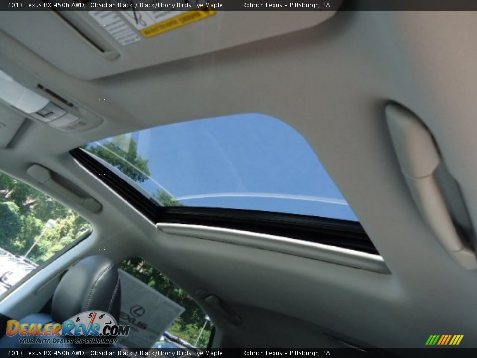 2013 Lexus RX 450h AWD Obsidian Black / Black/Ebony Birds Eye Maple Photo #15