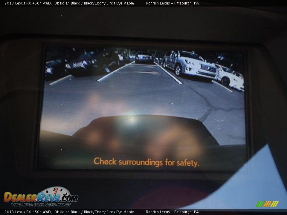 2013 Lexus RX 450h AWD Obsidian Black / Black/Ebony Birds Eye Maple Photo #18