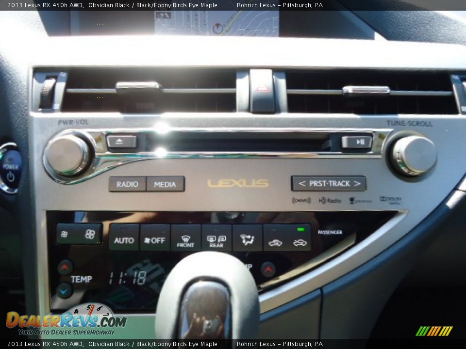 2013 Lexus RX 450h AWD Obsidian Black / Black/Ebony Birds Eye Maple Photo #19