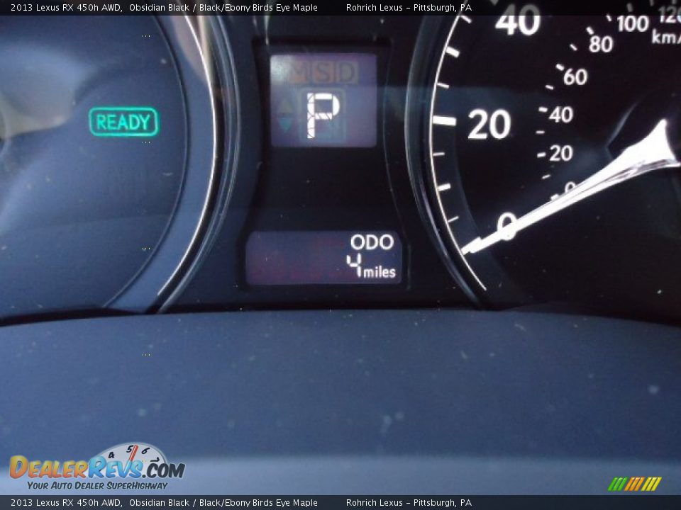 2013 Lexus RX 450h AWD Obsidian Black / Black/Ebony Birds Eye Maple Photo #20