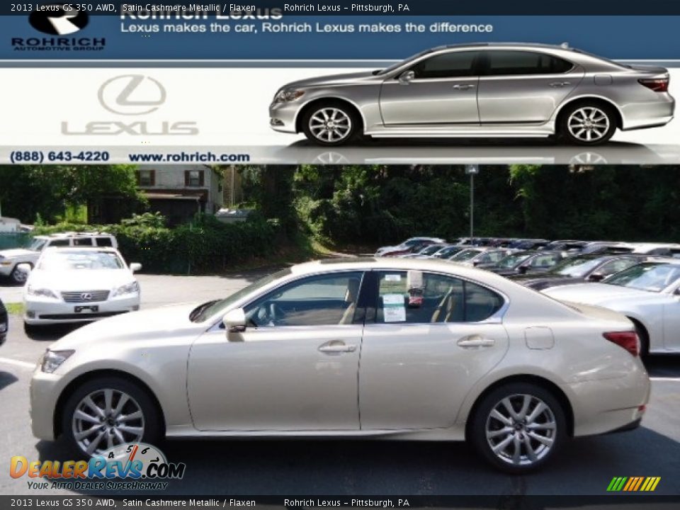 2013 Lexus GS 350 AWD Satin Cashmere Metallic / Flaxen Photo #1
