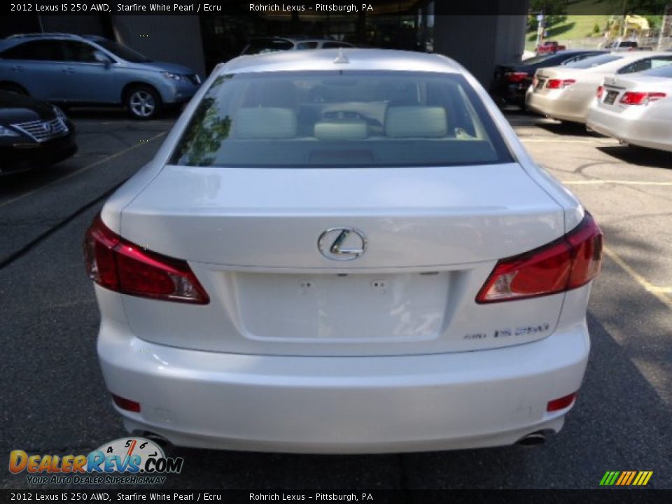 2012 Lexus IS 250 AWD Starfire White Pearl / Ecru Photo #3