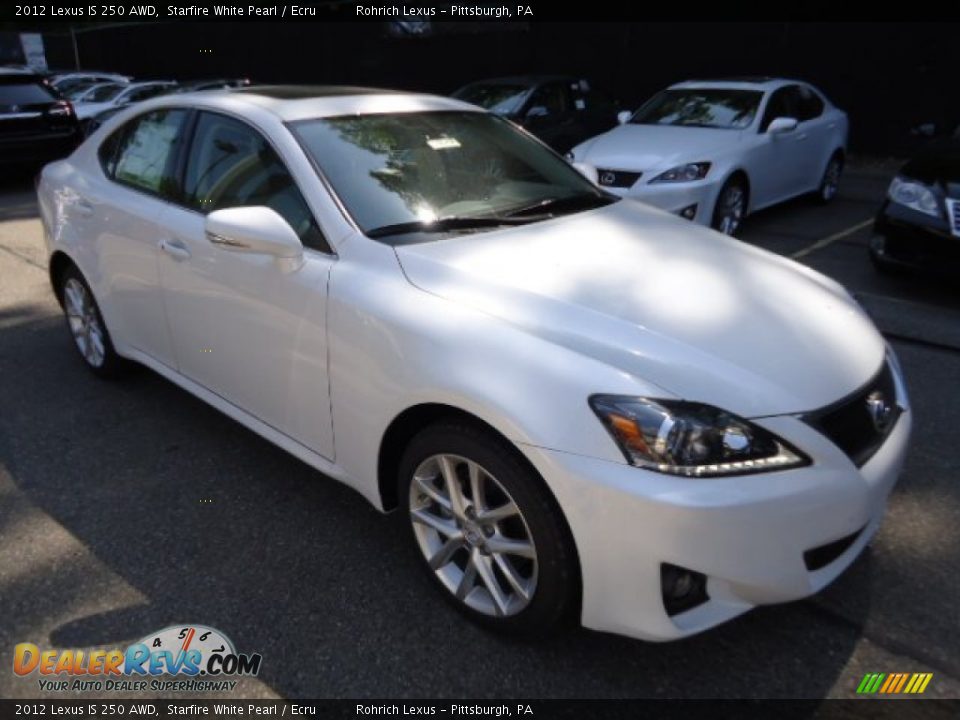 2012 Lexus IS 250 AWD Starfire White Pearl / Ecru Photo #6