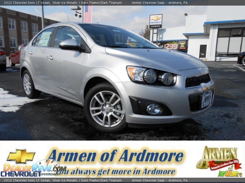 2013 Chevrolet Sonic LT Sedan Silver Ice Metallic / Dark Pewter/Dark Titanium Photo #1