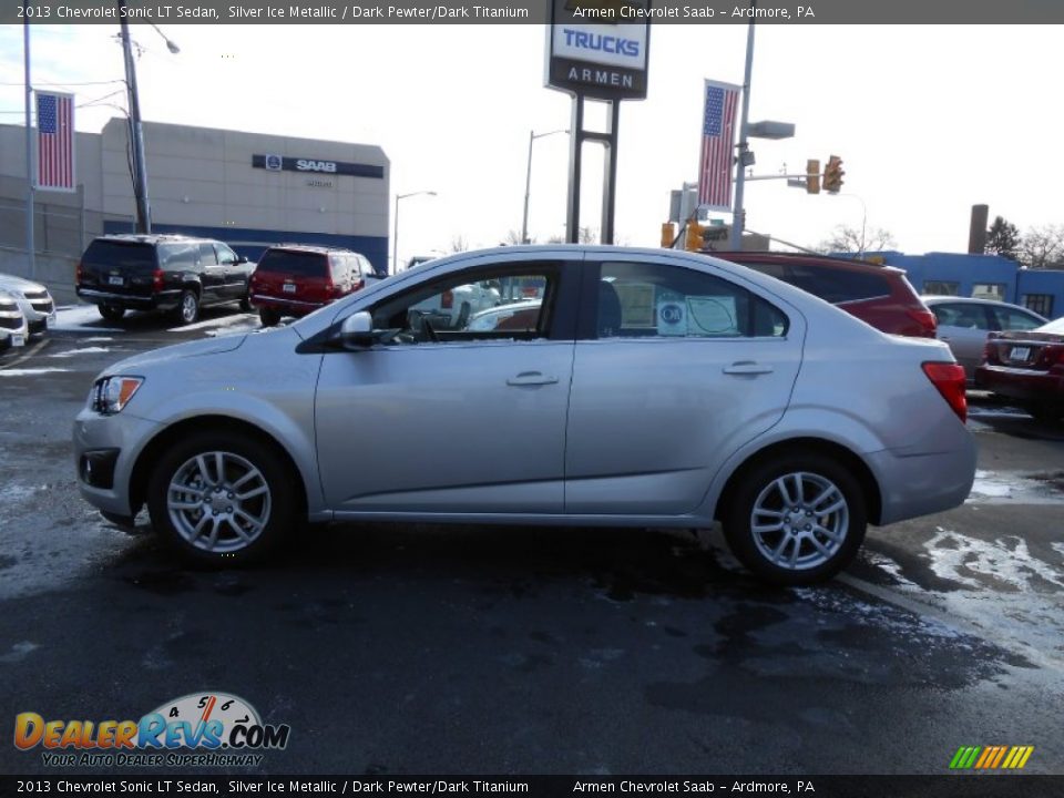 2013 Chevrolet Sonic LT Sedan Silver Ice Metallic / Dark Pewter/Dark Titanium Photo #4