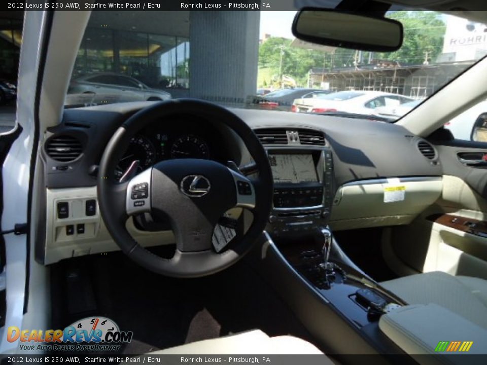 2012 Lexus IS 250 AWD Starfire White Pearl / Ecru Photo #12