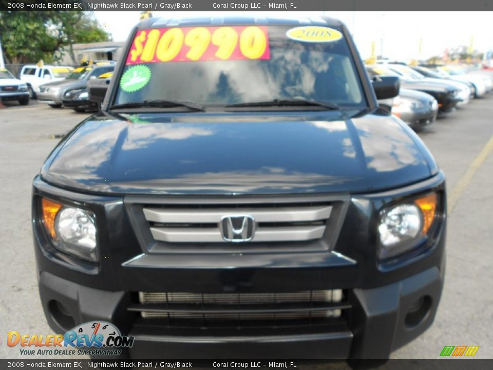 2008 Honda Element EX Nighthawk Black Pearl / Gray/Black Photo #2