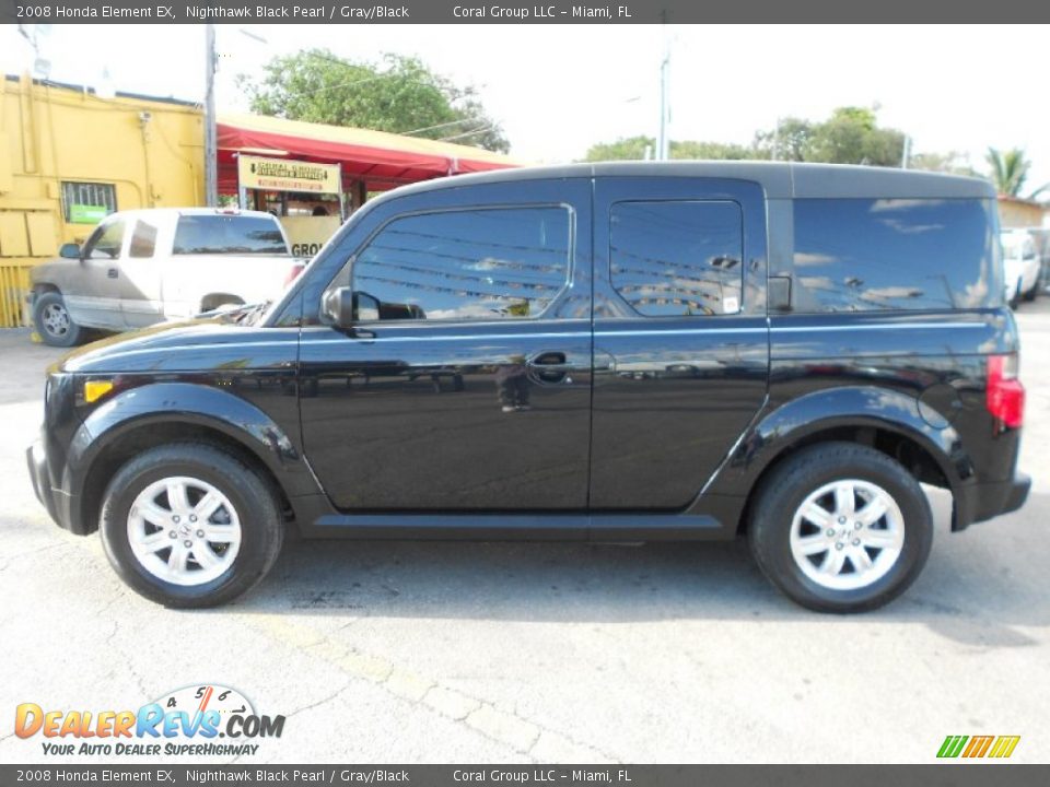 2008 Honda Element EX Nighthawk Black Pearl / Gray/Black Photo #4