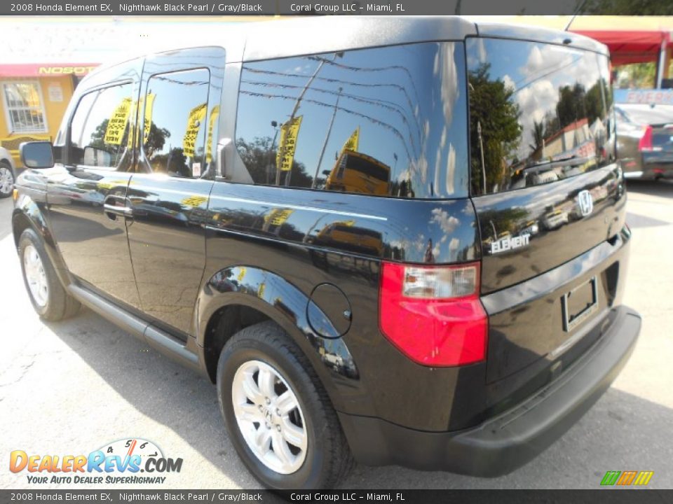 2008 Honda Element EX Nighthawk Black Pearl / Gray/Black Photo #5