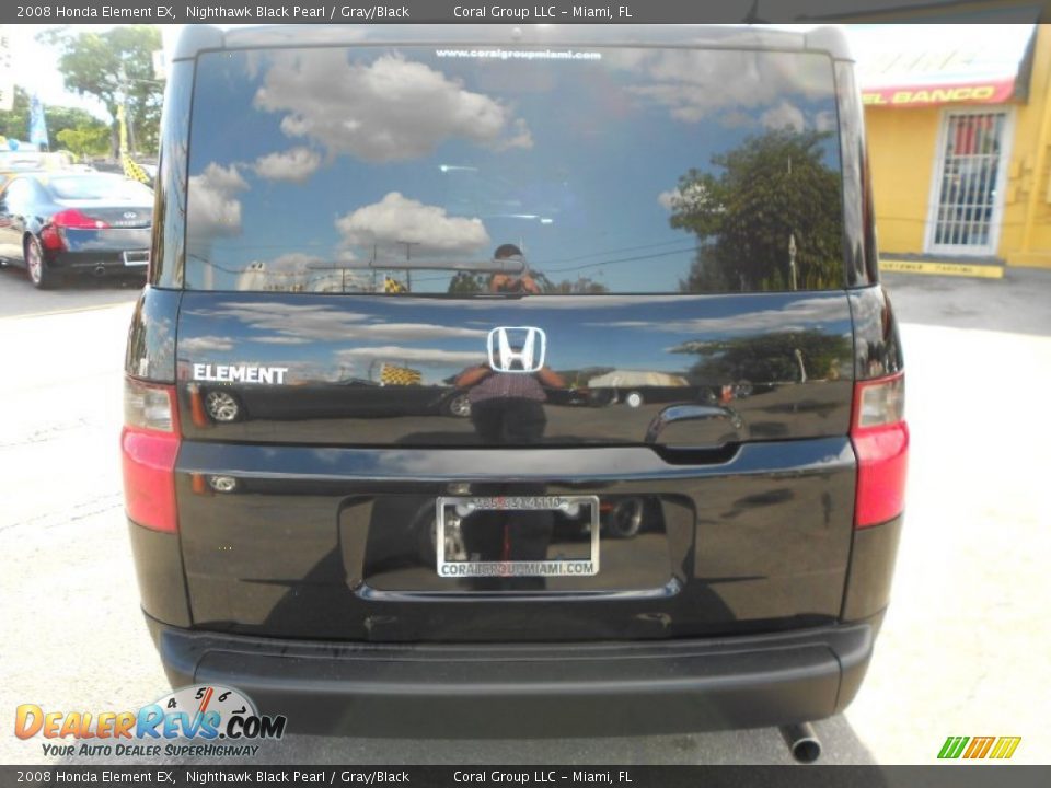 2008 Honda Element EX Nighthawk Black Pearl / Gray/Black Photo #6