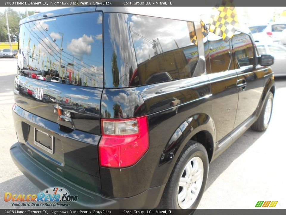 2008 Honda Element EX Nighthawk Black Pearl / Gray/Black Photo #7