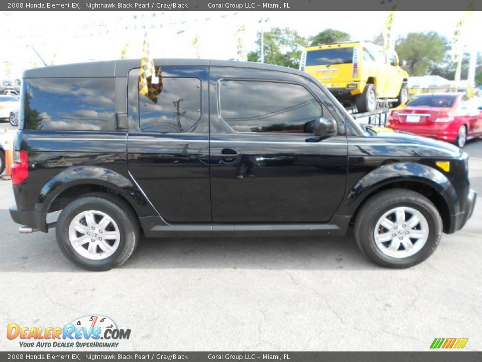 2008 Honda Element EX Nighthawk Black Pearl / Gray/Black Photo #8