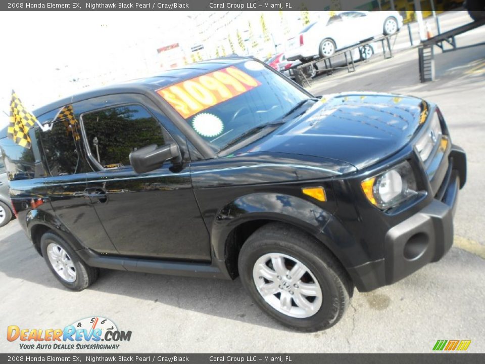 2008 Honda Element EX Nighthawk Black Pearl / Gray/Black Photo #9