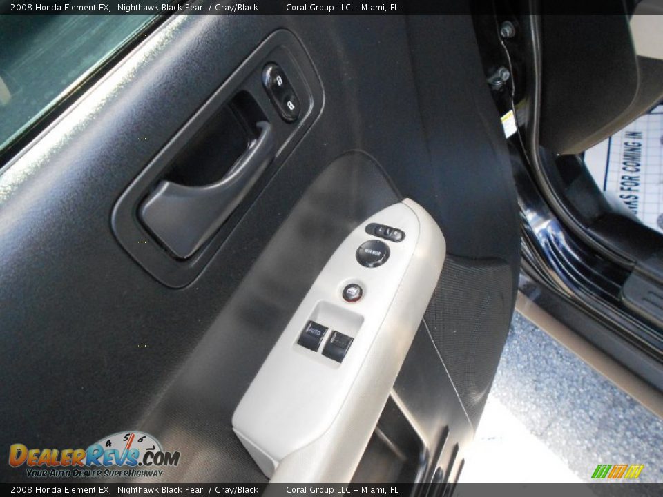 2008 Honda Element EX Nighthawk Black Pearl / Gray/Black Photo #12