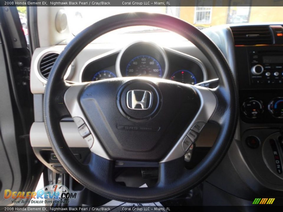 2008 Honda Element EX Nighthawk Black Pearl / Gray/Black Photo #14