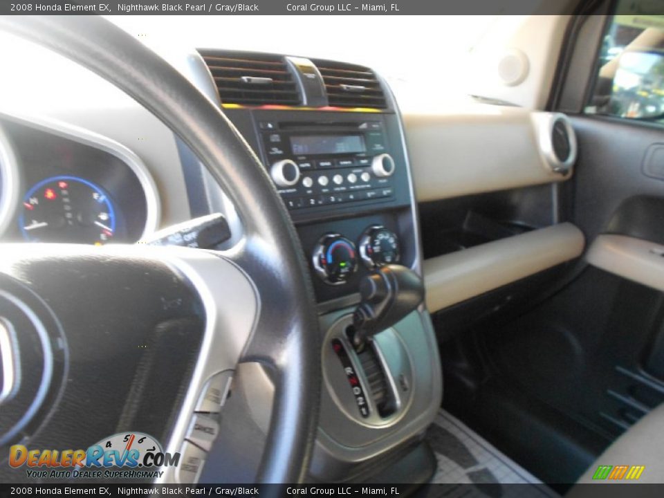 2008 Honda Element EX Nighthawk Black Pearl / Gray/Black Photo #16