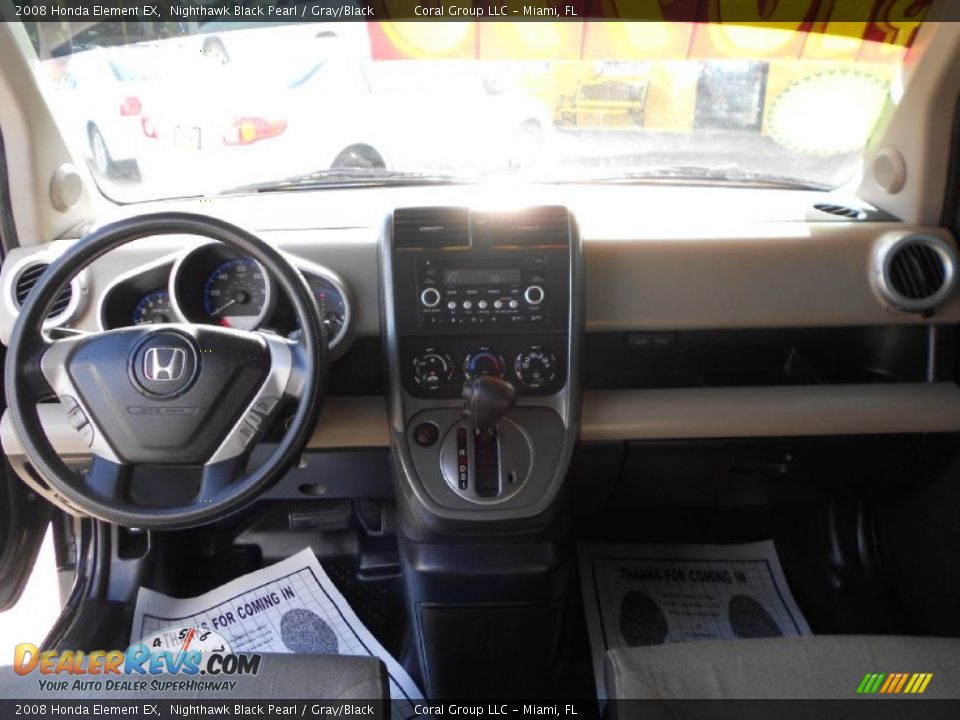 2008 Honda Element EX Nighthawk Black Pearl / Gray/Black Photo #18