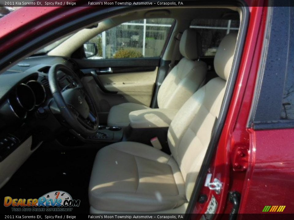 2011 Kia Sorento EX Spicy Red / Beige Photo #9