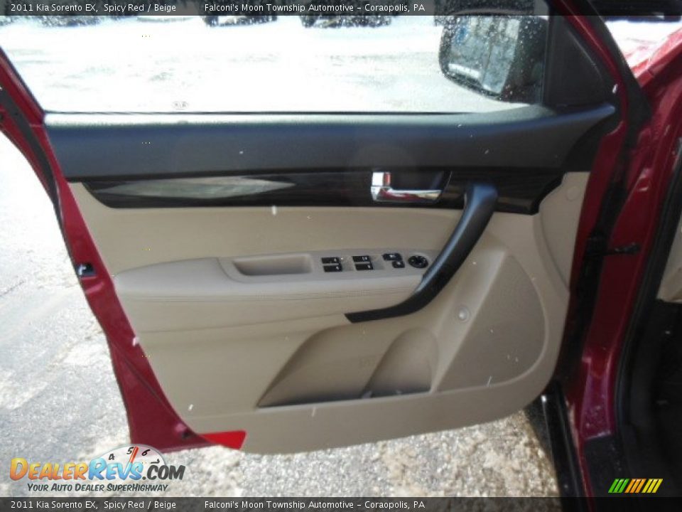 2011 Kia Sorento EX Spicy Red / Beige Photo #10